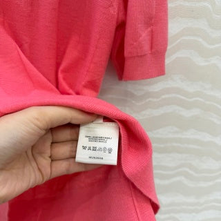 Fine Wool Knit T-Shirt – Coral Edition