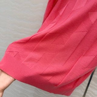 Fine Wool Knit T-Shirt – Coral Edition