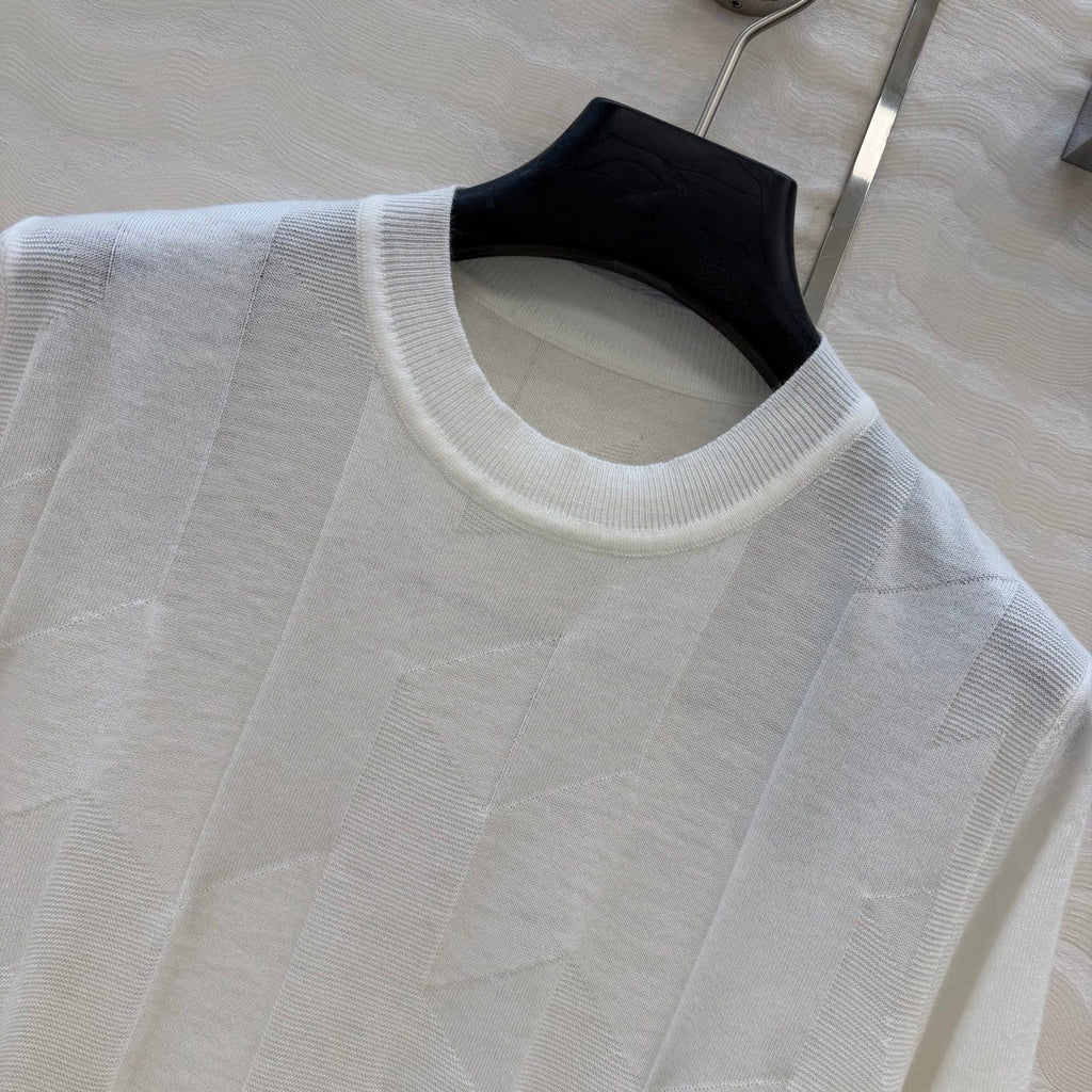 Fine Wool Knit T-Shirt – Coral Edition