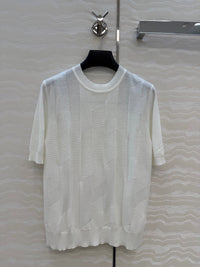 Fine Wool Knit T-Shirt – Coral Edition