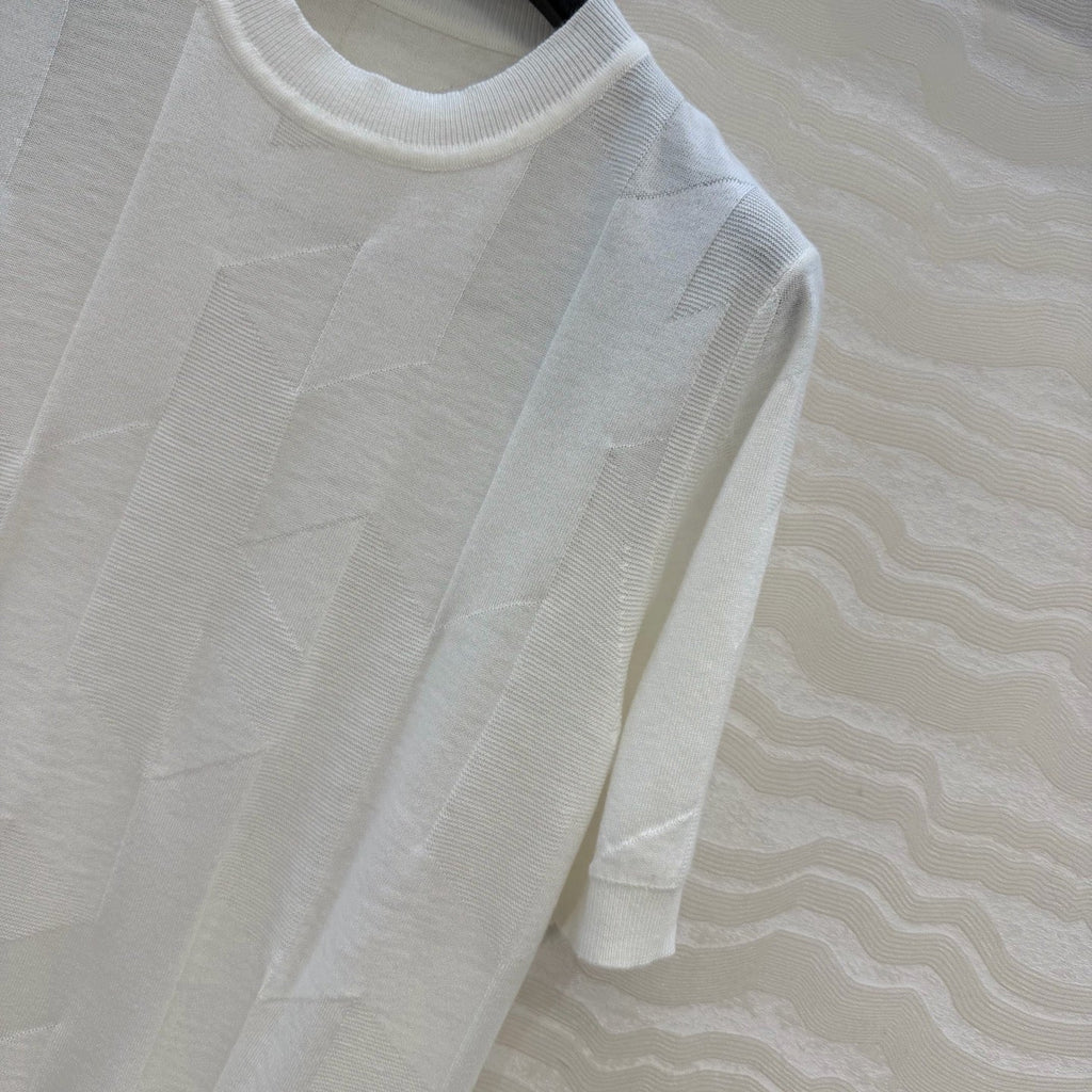 Fine Wool Knit T-Shirt – Coral Edition