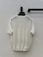 Nautical Rope Print Silk-Blend Top