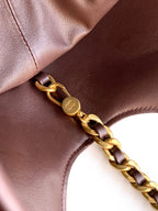 26P Quilted Leather Style Basket Bag