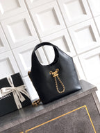 26P Quilted Leather Style Basket Bag