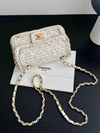 26 Tweed Flap Shoulder Bag