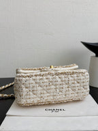 26 Tweed Flap Shoulder Bag