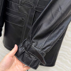 Hooded Sheepskin Jacket – Modern Utility Elegance