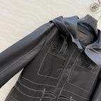 Hooded Sheepskin Jacket – Modern Utility Elegance