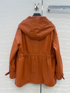 Hooded Sheepskin Jacket – Modern Utility Elegance