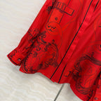 Silk Printed Shirt Dress – Bold Heritage Edition