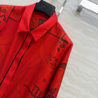 Silk Printed Shirt Dress – Bold Heritage Edition