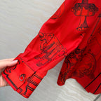 Silk Printed Shirt Dress – Bold Heritage Edition