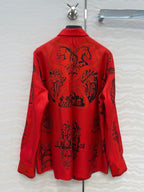 Silk Printed Shirt Dress – Bold Heritage Edition