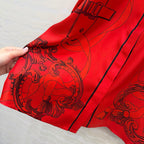 Silk Printed Shirt Dress – Bold Heritage Edition