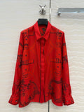 Silk Printed Shirt Dress – Bold Heritage Edition