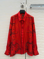 Silk Printed Shirt Dress – Bold Heritage Edition