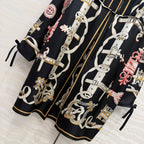Silk Printed Dress – Iconic Chain Motif Edition