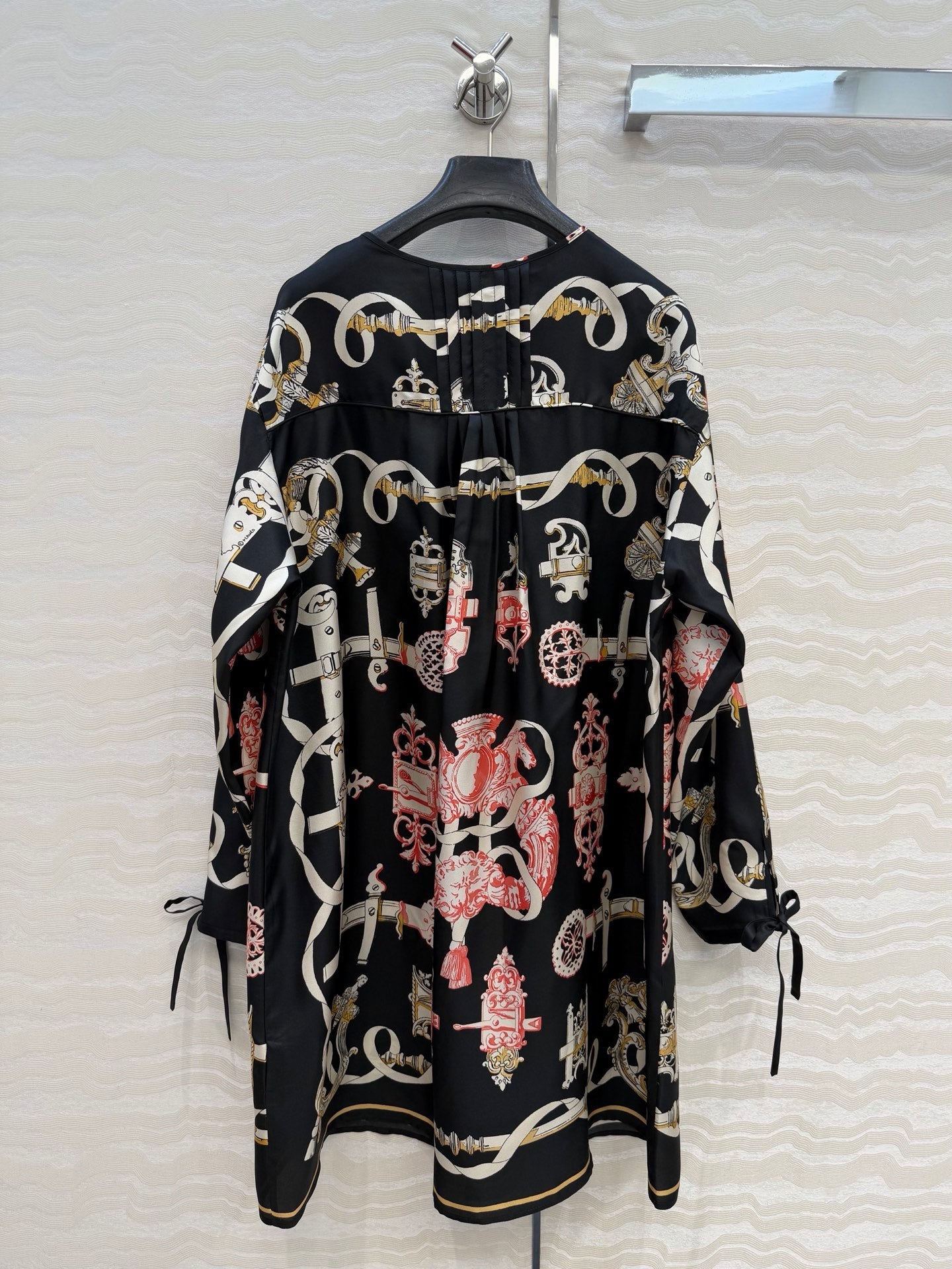 Silk Printed Dress – Iconic Chain Motif Edition