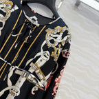 Silk Printed Dress – Iconic Chain Motif Edition
