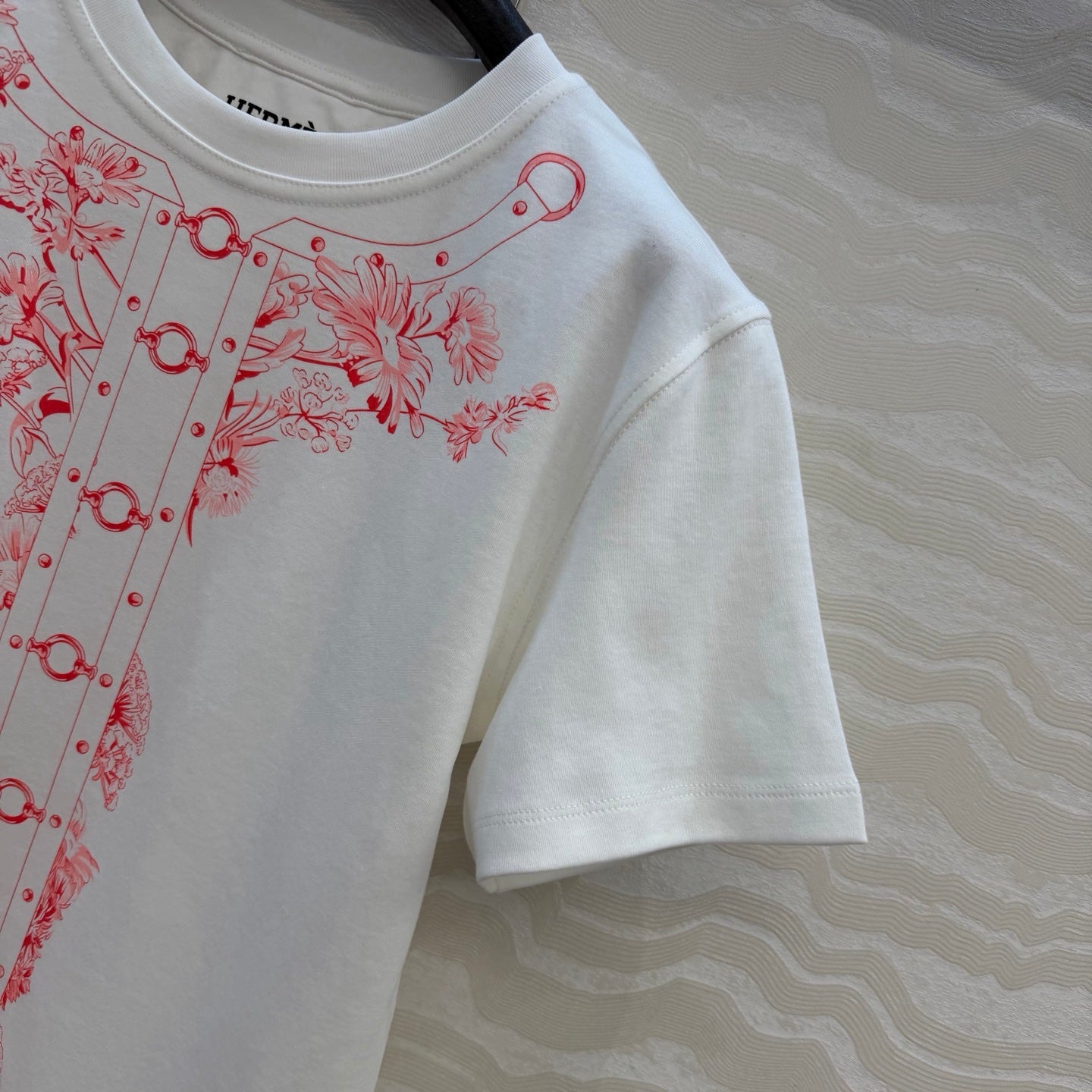 Embroidered Cotton T-Shirt – Signature Floral Detail