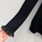 Ribbed Knit Cardigan – Refined Textured Elegance