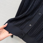 Ribbed Knit Cardigan – Refined Textured Elegance
