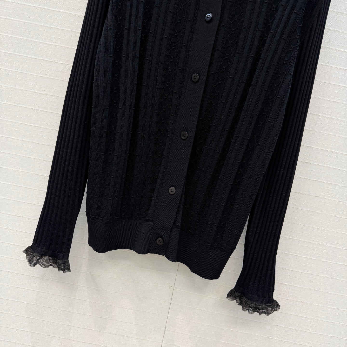 Ribbed Knit Cardigan – Refined Textured Elegance