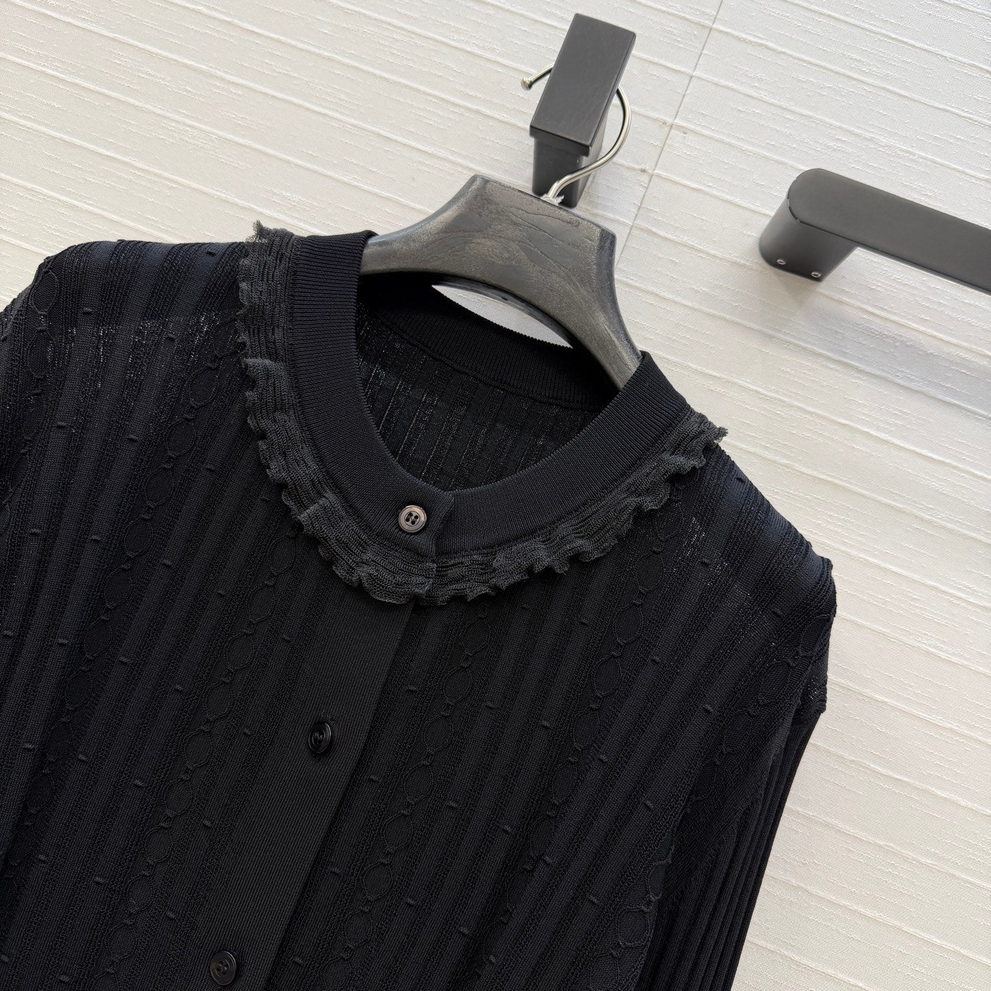 Ribbed Knit Cardigan – Refined Textured Elegance