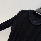 Ribbed Knit Cardigan – Refined Textured Elegance