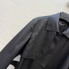 Sheepskin Belted Long Coat – Timeless Power Silhouette