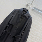 Sheepskin Belted Long Coat – Timeless Power Silhouette