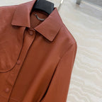 Sheepskin Belted Long Coat – Timeless Power Silhouette