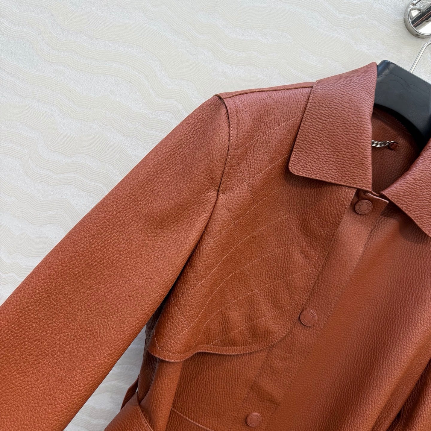 Sheepskin Belted Long Coat – Timeless Power Silhouette