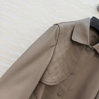 Sheepskin Belted Long Coat – Timeless Power Silhouette