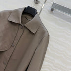 Sheepskin Belted Long Coat – Timeless Power Silhouette