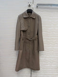 Sheepskin Belted Long Coat – Timeless Power Silhouette
