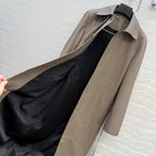 Sheepskin Belted Long Coat – Timeless Power Silhouette