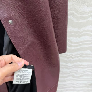 Sheepskin Belted Long Coat – Timeless Power Silhouette