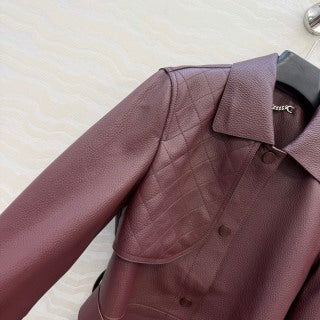 Sheepskin Belted Long Coat – Timeless Power Silhouette