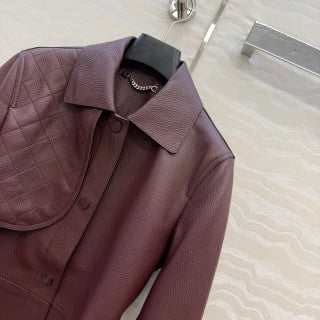 Sheepskin Belted Long Coat – Timeless Power Silhouette