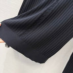 Ribbed Knit Long Sleeve Dress – Structured Elegance