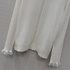 Ribbed Knit Long Sleeve Top – Soft Structured Minimalism
