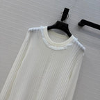 Ribbed Knit Long Sleeve Top – Soft Structured Minimalism