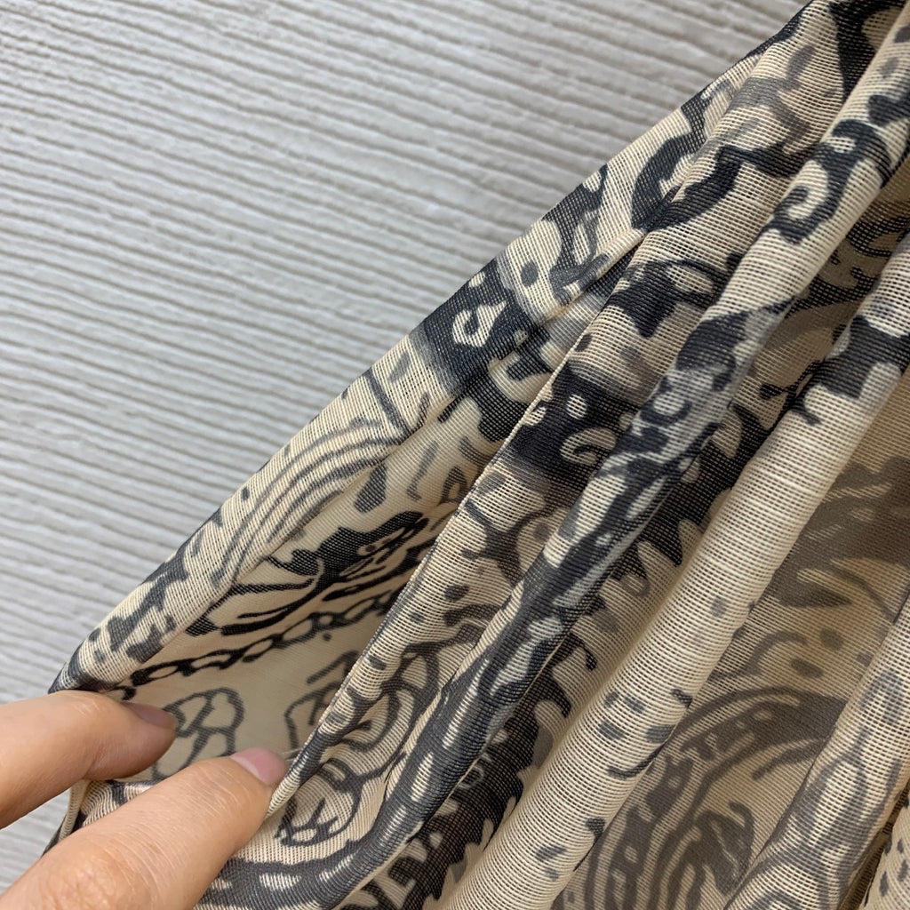 Paisley Print Bow-Strap Maxi Dress - Olive Paisley - View 4