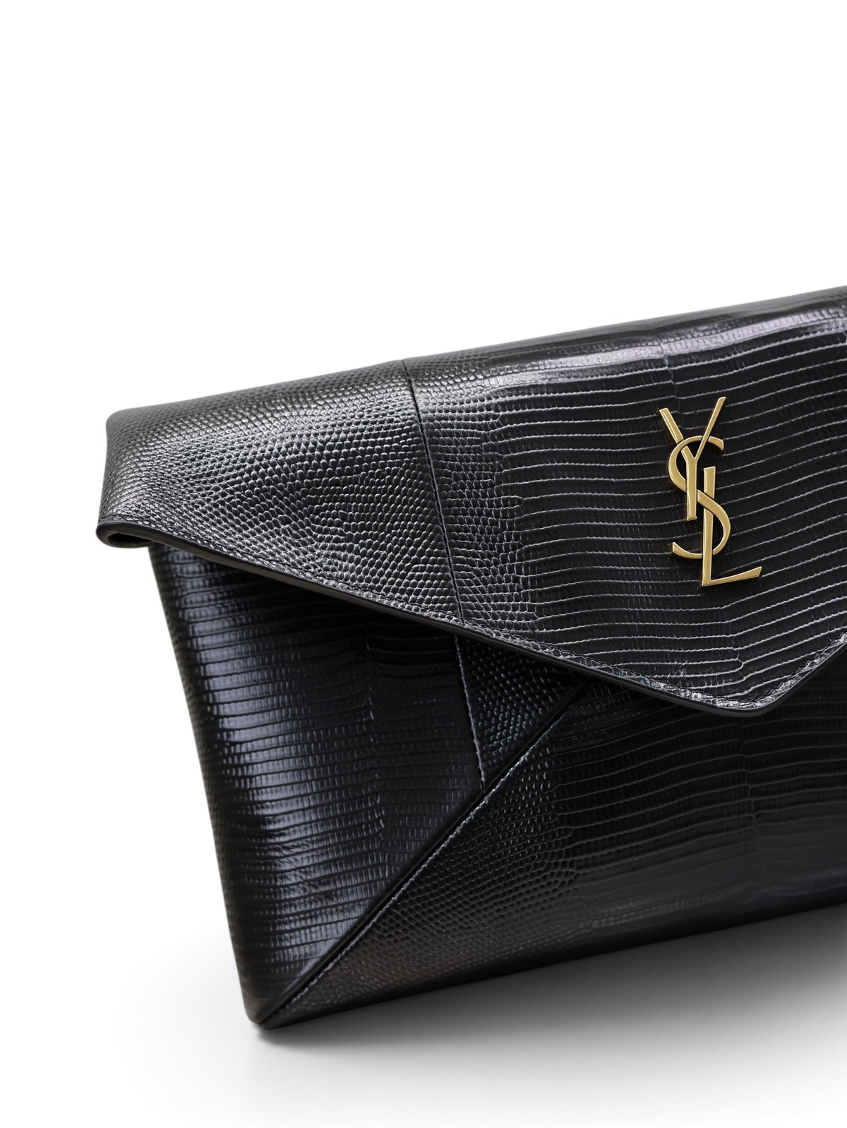 Leather Envelope Clutch 29.5cm - Leopard Print - View 5