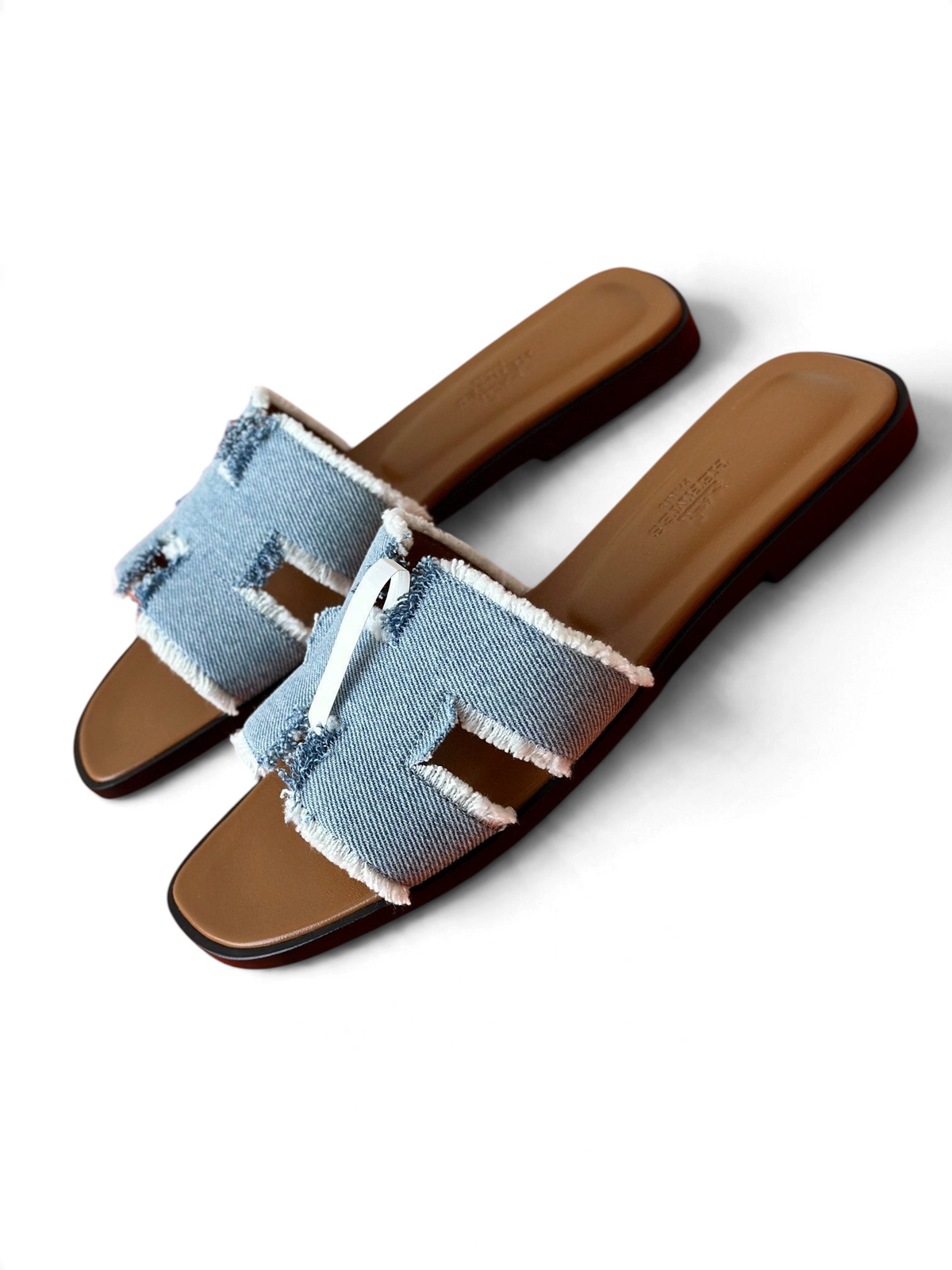 Oran Frayed Denim Sandals - Blue Denim - View 3