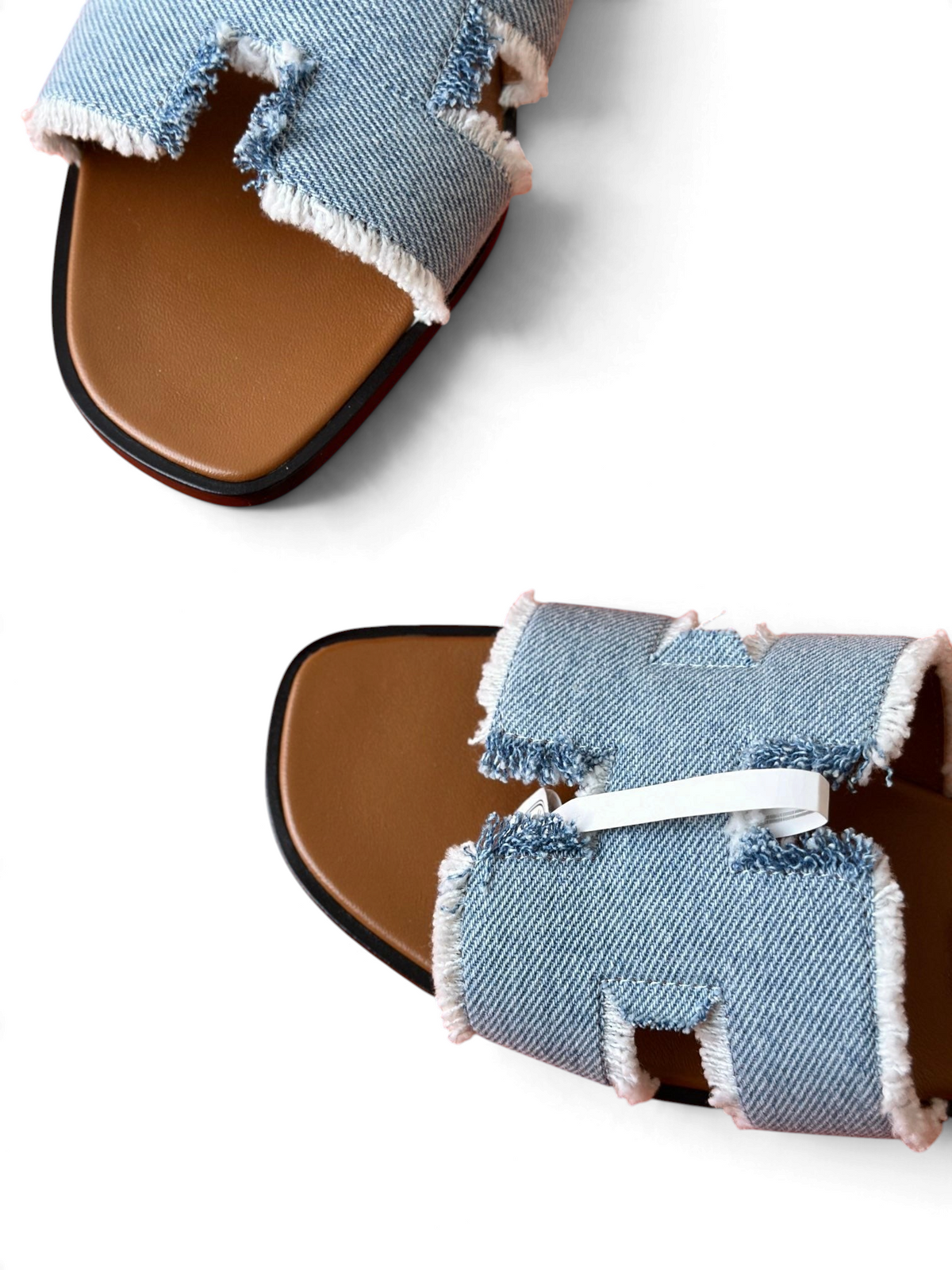 Oran Frayed Denim Sandals - Blue Denim - View 2