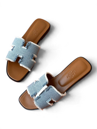 Oran Frayed Denim Sandals