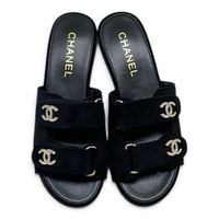 Crystal Double C Velcro Slide Sandals