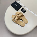 Crystal Double C Velcro Slide Sandals - Beige - View 4